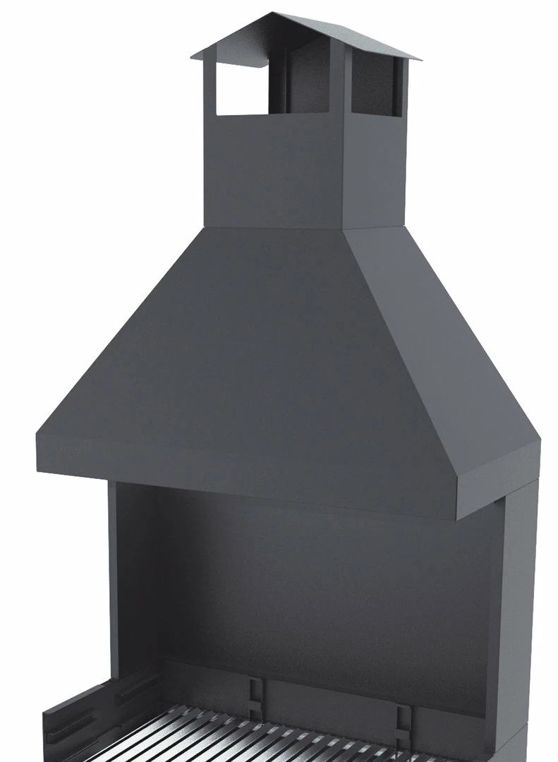 Barbacoa Carbón Y Leña 80 Cm Con Chimenea 2 Barbacoa Carbón Y Leña 80 Cm Con Chimenea - Imagen 2