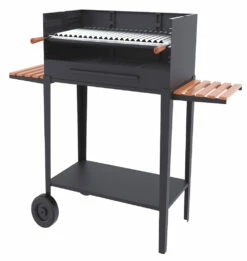 Barbacoa De Carbón Y Leña 60 Cm Con Carro