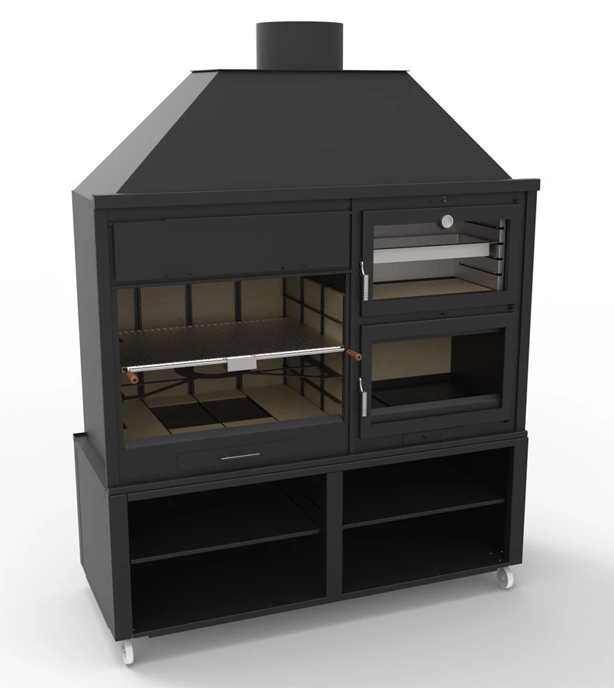 Barbacoa Argentina 200 Cm. Con Horno Y Estantes 1 Barbacoa Argentina 200 Cm. Con Horno Y Estantes