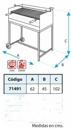 Barbacoa Argentina 62 Cm. Con Elevador 5 Barbacoa Argentina 62 Cm. Con Elevador -Weber Tienda de ventas Barbacoa Argentina 62 cm con Elevador 3
