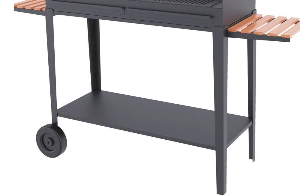 Barbacoa Carbón Y Leña 100 Cm Con Chimenea Y Carro 2 Barbacoa Carbón Y Leña 100 Cm Con Chimenea Y Carro - Imagen 2