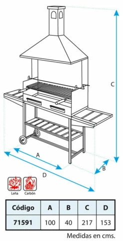 Barbacoa Chimenea Extra Grande -Weber Tienda de ventas Barbacoa Chimenea Extra Grande 2