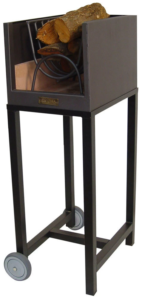Leñero Con Carro Para Barbacoa Argentina 2 Leñero Con Carro Para Barbacoa Argentina - Imagen 2