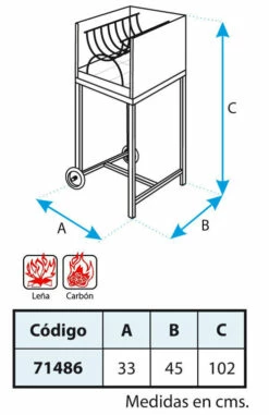 Leñero Con Carro Para Barbacoa Argentina 7 Leñero Con Carro Para Barbacoa Argentina -Weber Tienda de ventas Barbacoa Lenero con Ladrillo Refractario 4