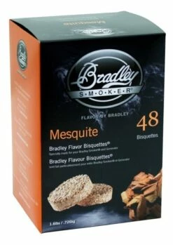 Bisquettes Bradley 48 Unidades Sabor Mesquite