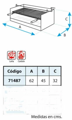 Cajon Barbacoa Argentina 62 Cm. Con Elevador -Weber Tienda de ventas Cajon Barbacoa Argentina 62 cm con Elevador 3