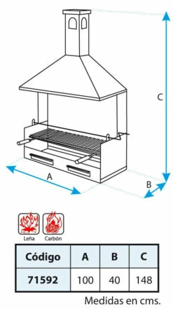 Cajon Barbacoa Con Chimenea Extra Grande -Weber Tienda de ventas Cajon Barbacoa con Chimenea Extra Grande 3