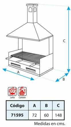 Cajon Barbacoa Con Chimenea Grande Extra Fondo -Weber Tienda de ventas Cajon Barbacoa con Chimenea Grande Extra Fondo 3