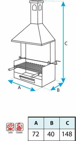 Cajon Barbacoa Con Chimenea Grande -Weber Tienda de ventas Cajon Barbacoa con Chimenea grande 2