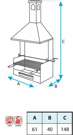 Cajon Barbacoa Con Chimenea Pequeño -Weber Tienda de ventas Cajon Barbacoa con Chimenea pequeno 2