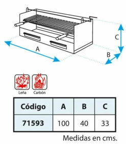 Cajon Con Elevador Y Parrilla Inox. Extra Grande -Weber Tienda de ventas Cajon con Elevador y Parrilla Inox Extra Grande 3