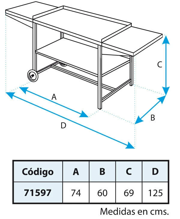 Carro Jardin Con Alas Metal Grande Extra Fondo 3 Carro Jardin Con Alas Metal Grande Extra Fondo - Imagen 3