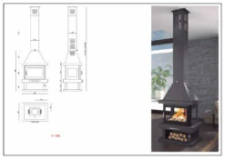 Chimenea De Leña Modelo C-104 K -Weber Tienda de ventas Chimenea de Lena Modelo C 104 K 3