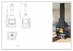 Chimenea De Leña Modelo C-204 5 Chimenea De Leña Modelo C-204 -Weber Tienda de ventas Chimenea de Lena Modelo C 204 3