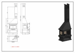 Chimenea De Leña Rinconera Modelo C-102 IK -Weber Tienda de ventas Chimenea de Lena Rinconera Modelo C 102 IK 3