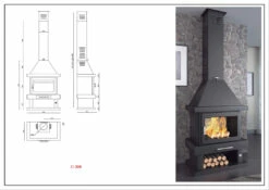 Chimenea De Leña Rinconera Modelo C-200 RK -Weber Tienda de ventas Chimenea de Lena Rinconera Modelo C 200 RK 3