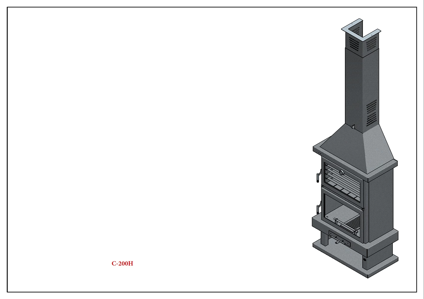 Chimenea De Leña Con Horno Modelo C-200 H 3 Chimenea De Leña Con Horno Modelo C-200 H - Imagen 3