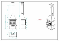 Chimenea De Leña Con Turbinas C-300 TFK -Weber Tienda de ventas Chimenea de Lena con Turbinas C 300 TFK 3