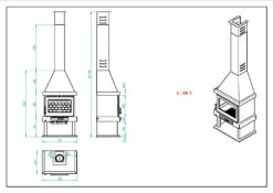 Chimenea De Leña Con Turbinas C-300 T -Weber Tienda de ventas Chimenea de Lena con Turbinas C 300 T 4