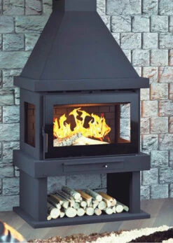 Chimenea De Leña Con Turbinas C-303 T