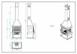 Chimenea De Leña Con Turbinas C-303 T -Weber Tienda de ventas Chimenea de Lena con Turbinas C 303 T 4