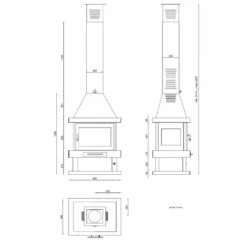 Chimenea De Leña Modelo C-104 -Weber Tienda de ventas Chimenea de lena C 104.2a