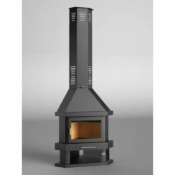 Chimenea De Leña Rinconera Modelo C-200 R -Weber Tienda de ventas Chimenea de lena C 200 R.1