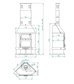 Chimenea De Leña Con Horno C-300 RH -Weber Tienda de ventas Chimenea de lena con horno C 300 RH 4