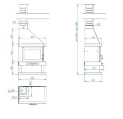 Chimenea De Leña De RincónC-302 DK -Weber Tienda de ventas Chimenea de lena de rincon C 302 DK 3
