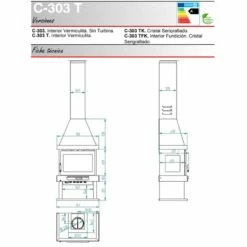 Chimenea Frontal De Leña C-303 -Weber Tienda de ventas Chimenea frontal de lena C 303 2