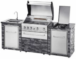 Cocina Exterior Acero Inoxidable Y Piedra Alicante -Weber Tienda de ventas Cocina Exterior Acero Inoxidable y Piedra Alicante 2