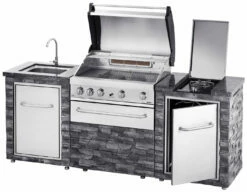 Cocina Exterior Acero Inoxidable Y Piedra Alicante -Weber Tienda de ventas Cocina Exterior Acero Inoxidable y Piedra Alicante 3