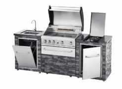 Cocina Exterior Acero Inoxidable Y Piedra Alicante -Weber Tienda de ventas Cocina Exterior Acero Inoxidable y Piedra Alicante 4