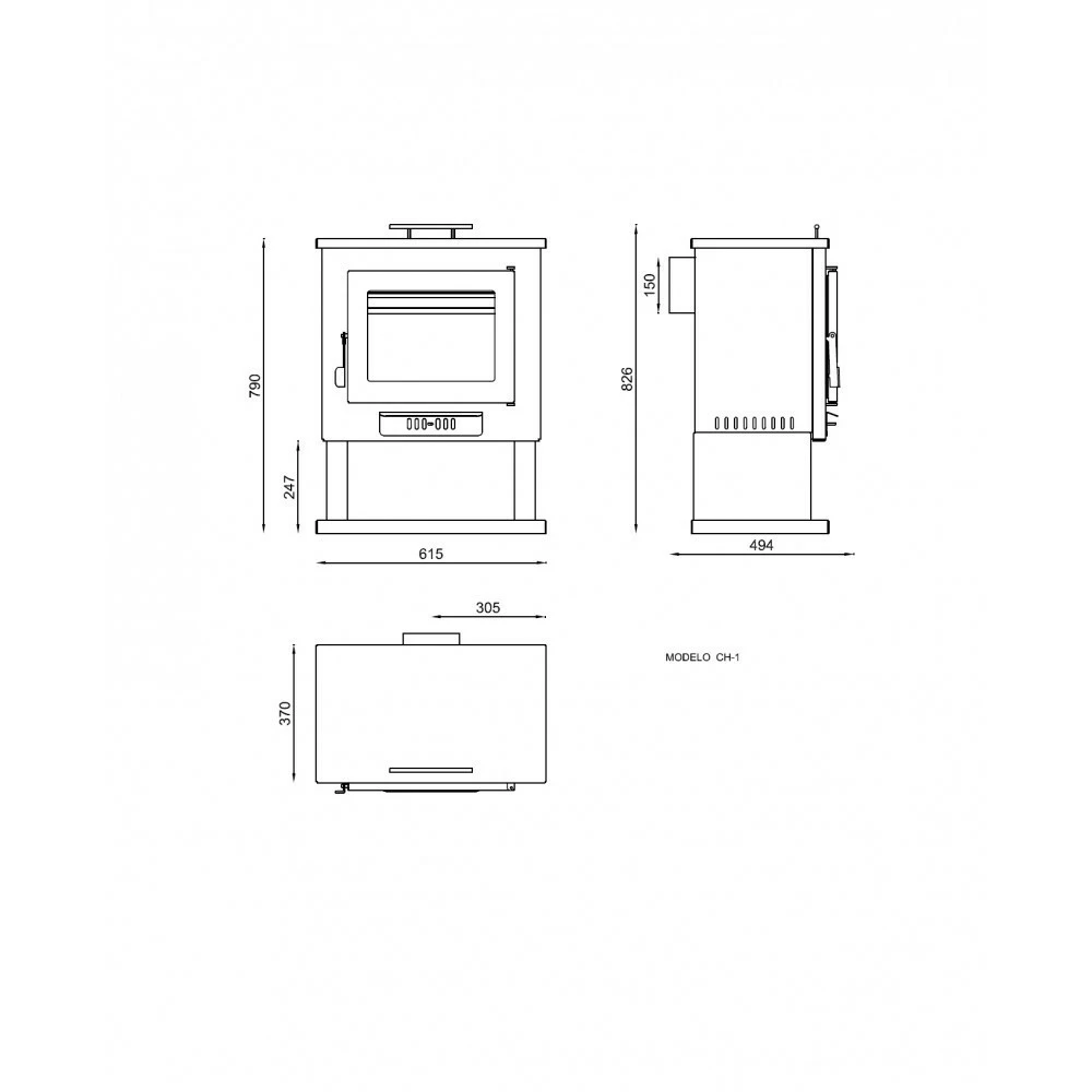 Estufa De Leña Modelo CH-1 4 Estufa De Leña Modelo CH-1 - Imagen 4
