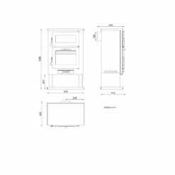 Estufa De Leña Con Horno Modelo CH-3 -Weber Tienda de ventas Estufa De Lena CH 3.2a
