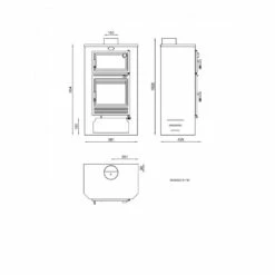 Estufa De Leña Con Horno Modelo M-104 -Weber Tienda de ventas Estufa De Lena M 104.2a