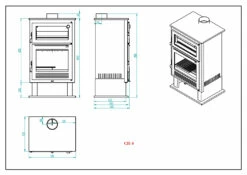 Estufa De Leña Modelo CH-8 -Weber Tienda de ventas Estufa de Lena Modelo CH 8 4