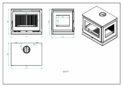 Estufa De Leña Con Turbinas Modelo M-173 7 Estufa De Leña Con Turbinas Modelo M-173 -Weber Tienda de ventas Estufa de Lena Modelo M 173 4