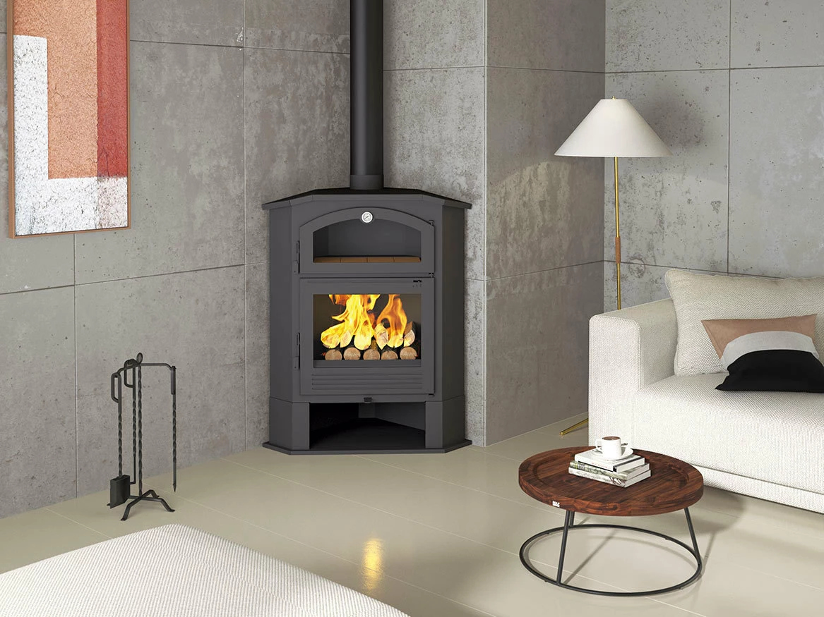 Estufa De Leña Rinconera Con Horno Modelo CH-4 R - Imagen 2