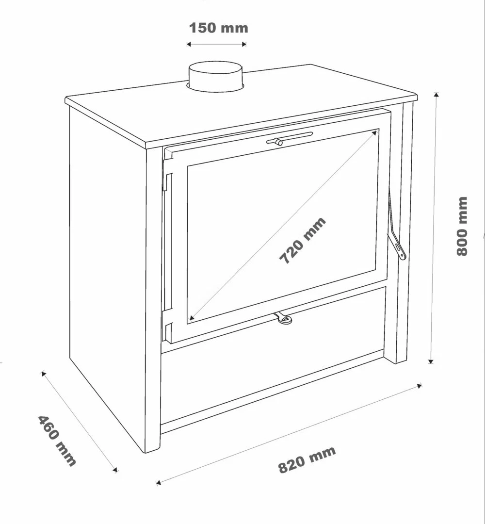 Estufa De Leña Zeux 800 6 Estufa De Leña Zeux 800 - Imagen 6
