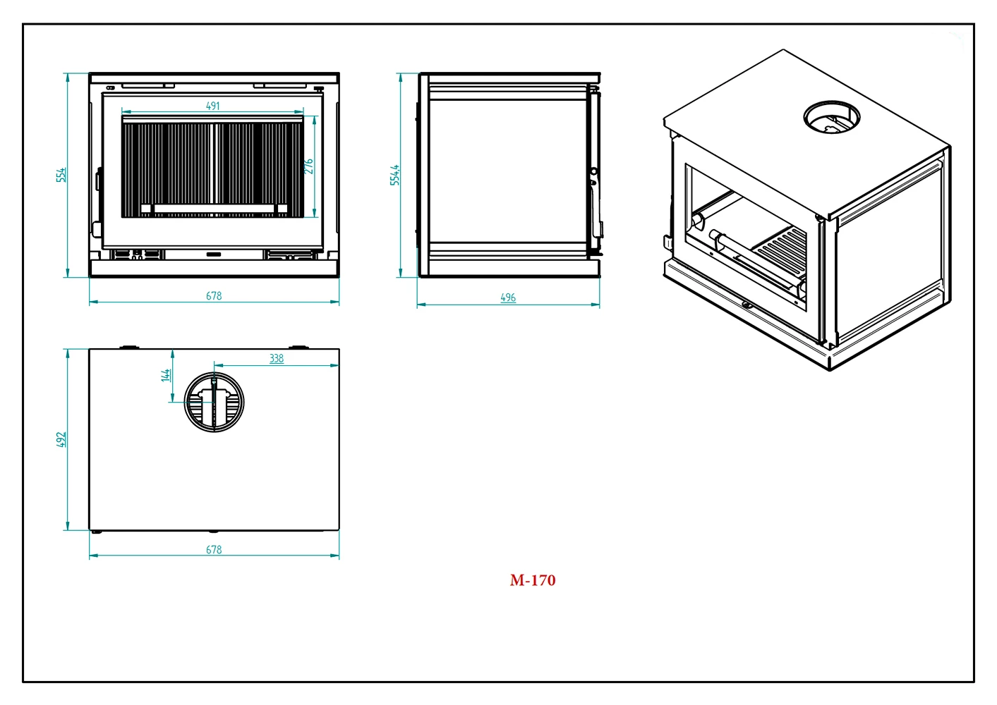 Estufa De Leña Con Turbinas Modelo M-170 K 3 Estufa De Leña Con Turbinas Modelo M-170 K - Imagen 3