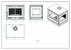 Estufa De Leña Con Turbinas Modelo M-173 FK -Weber Tienda de ventas Estufa de Lena con Turbinas Modelo M 173 FK 3