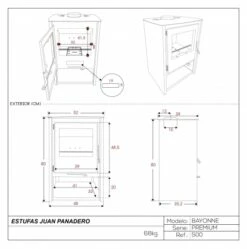 Estufa De Leña Eco Design Bayonne Premium -Weber Tienda de ventas Estufa de lena Eco Bayonne Premium 5