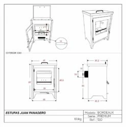 Estufa De Leña Eco Design Bordeaux Premium -Weber Tienda de ventas Estufa de lena Eco Bordeaux Premium 7