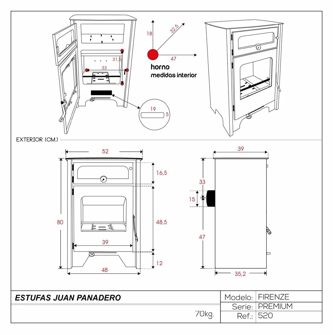 Estufa De Leña Eco Design Firenze Premium 5 Estufa De Leña Eco Design Firenze Premium - Imagen 5