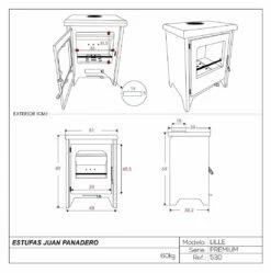Estufa De Leña Eco Design Lille Premium -Weber Tienda de ventas Estufa de lena Eco Lille Premium 1