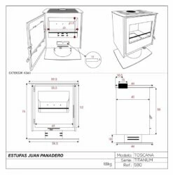 Estufa De Leña Eco Design Toscana Titanium -Weber Tienda de ventas Estufa de lena Eco Toscana Titanium 1