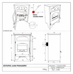 Estufa De Leña Eco Design Toulouse Premium -Weber Tienda de ventas Estufa de lena Eco Toulouse Premium 1