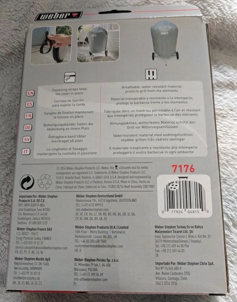 Funda Standard 57 Cm. Barbacoas Carbón Weber 5 Funda Standard 57 Cm. Barbacoas Carbón Weber - Imagen 5
