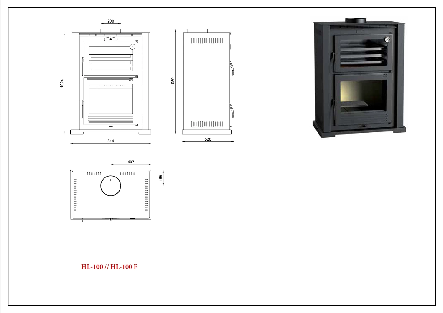 Horno De Leña Modelo HL-100 F 3 Horno De Leña Modelo HL-100 F - Imagen 3